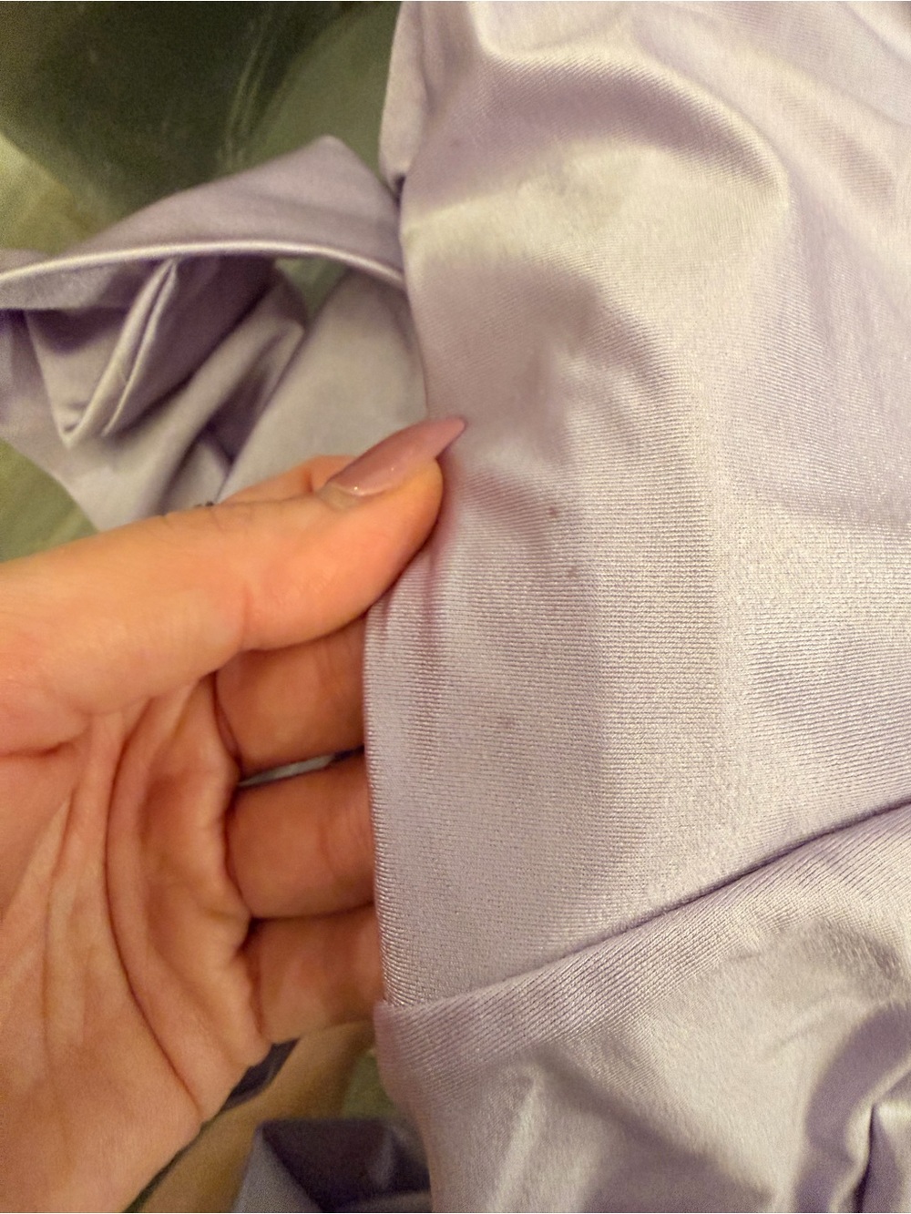 Oh Polly One-Shoulder Lilac Satin Mini Dress with Scarf Detail - Picture 6 of 6
